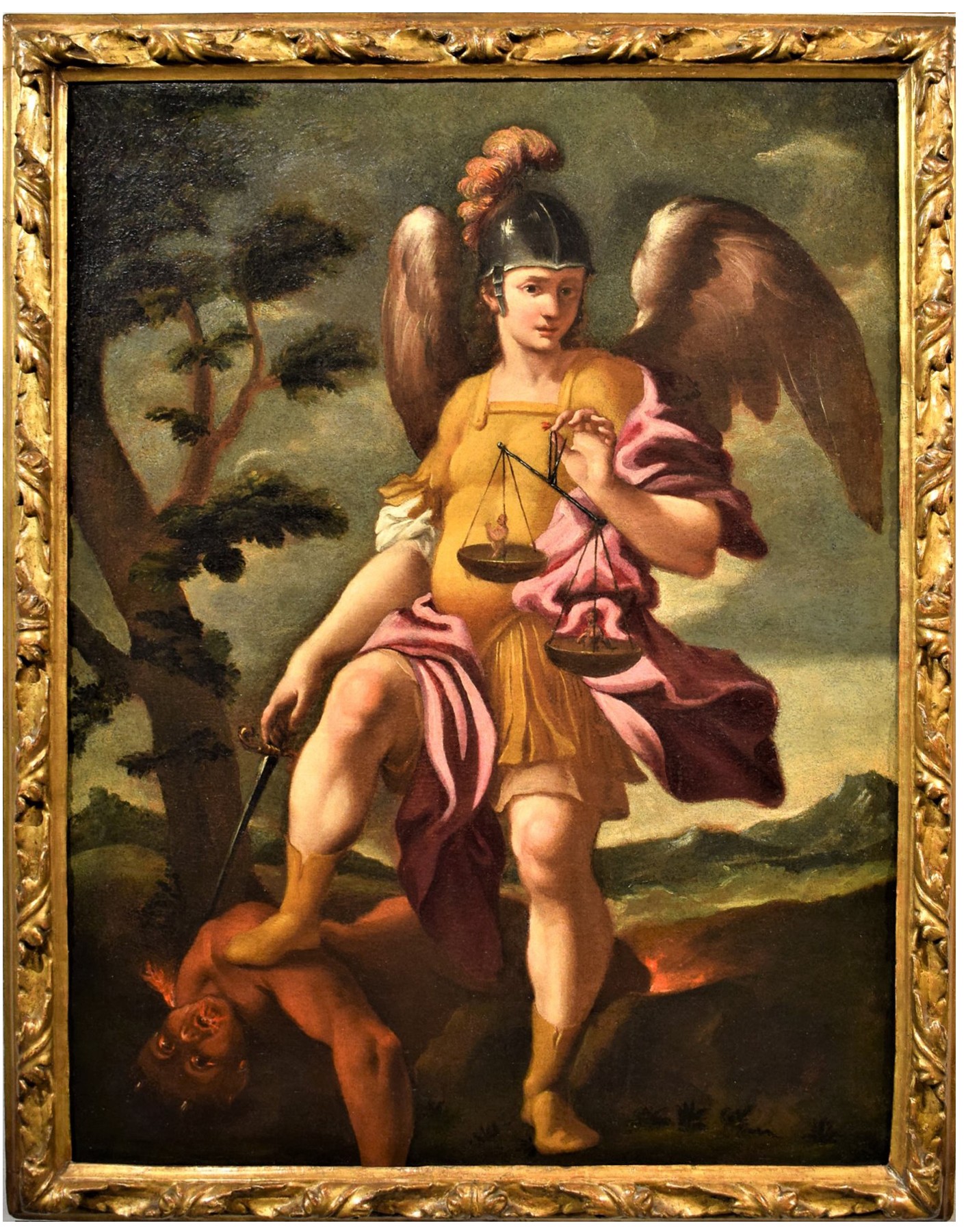 Saint Michael Archangel, Italian school end of 17th century - Ref